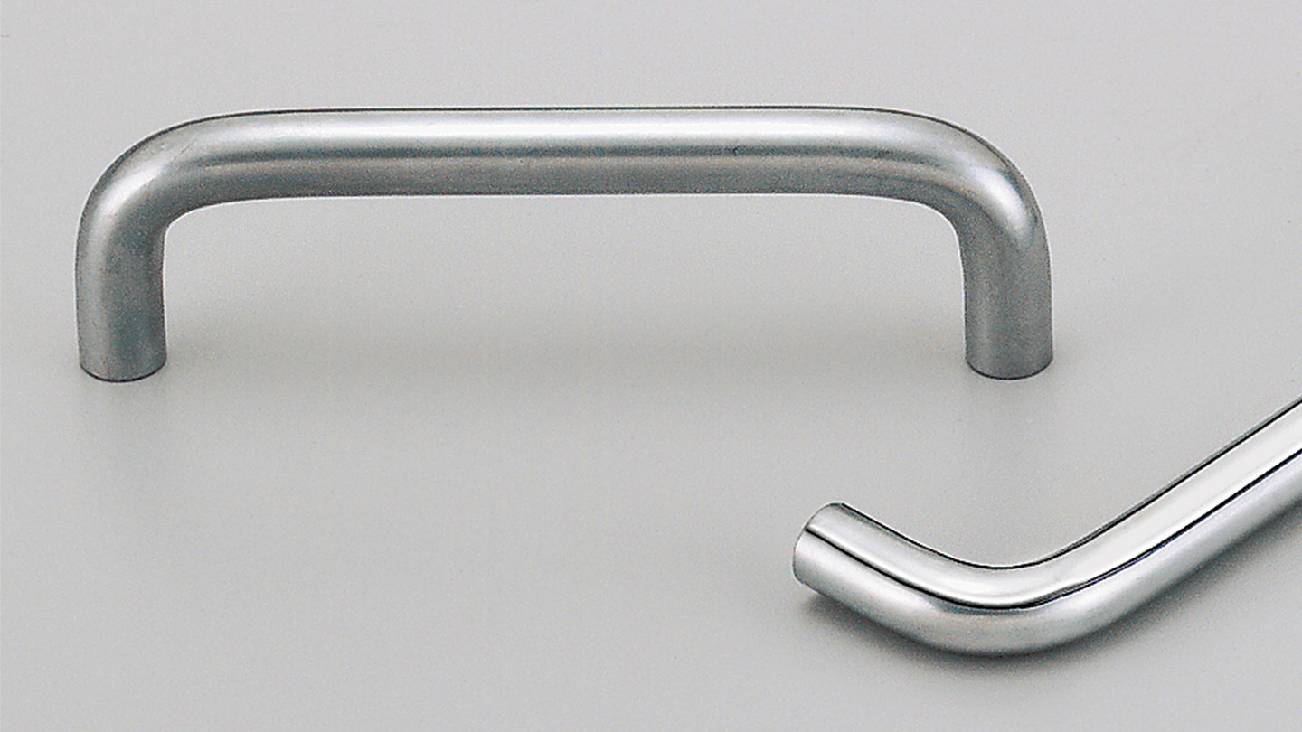 S509 D handle 10mm round section for kitchen,bathroom,bedroom,furniture colours Polished Chrome (PC),Satin Chrome (SAT) mm, size overall 106 mm hole centre distance 96 mm